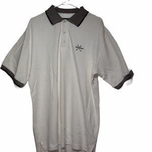 Big Dog  Golf Club Logo Polo Shirt White NWT Sz L